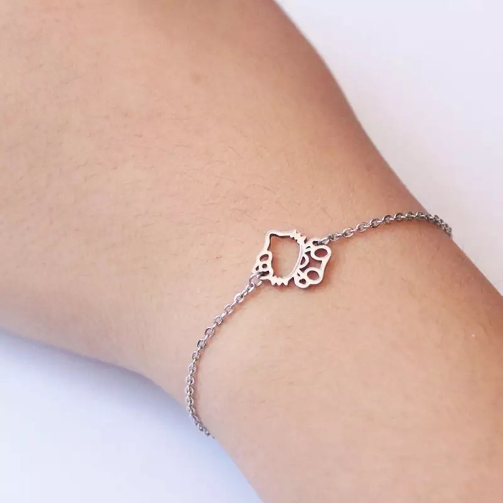 925 Sterling Silver Hello Kitty Chain Bracelet